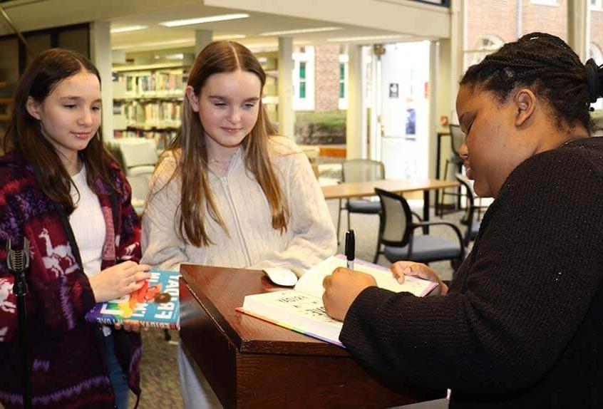 Camryn Garrett book signing for students