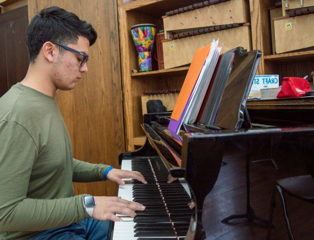 Felipe Santiago ‘26 at piano