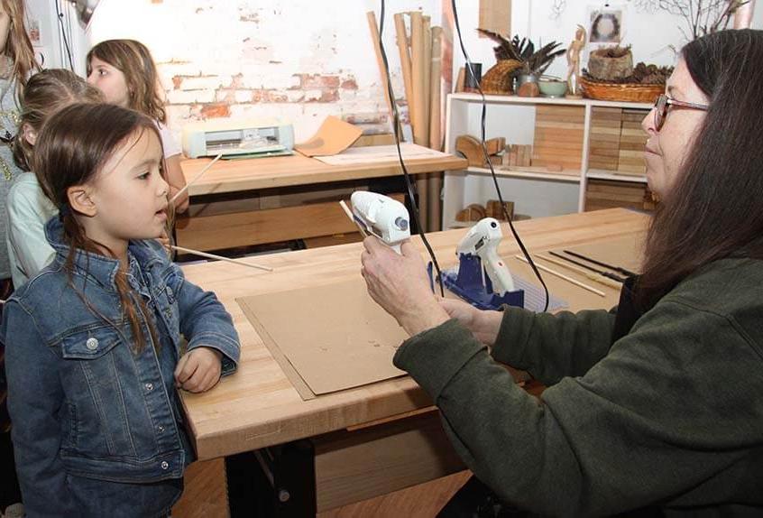 Lower School Harry Potter Class makes wands