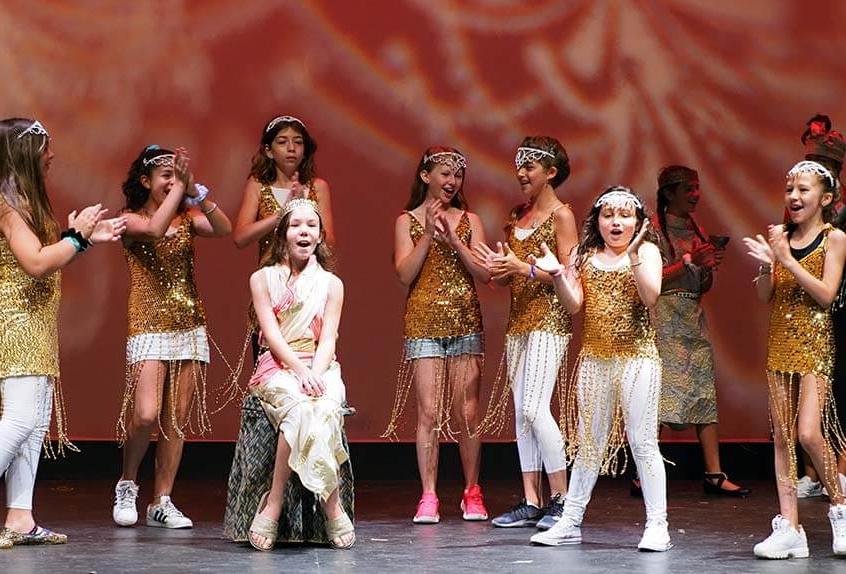 Performing Arts camp girls in sequence